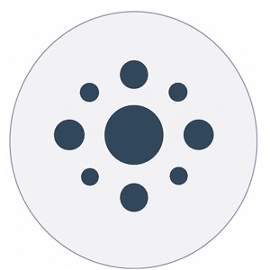 A small cluster of dots rippling outward